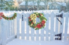 garland on the fences